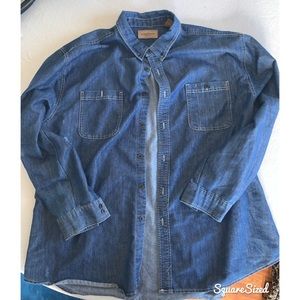 Button Down Jean Shirt  Dark Wash